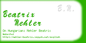 beatrix mehler business card